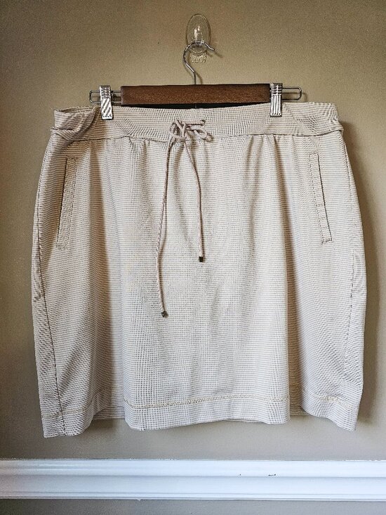Zenergy by Chico's Dresses & Skirts - Chico’s Zenergy Striped Skort Size 3 Beige White Pull-On Athletic Skirt Shorts